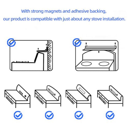 SZJHXIN 4X Strong Magnetic Stove Top Shelf, Adjustable 15-30 Inches, Fits Various Stove Lengths, Kitchen Organizer, Holds Spices, Condiments and BBQ Sauces (Matte Black) - color: Matte Black