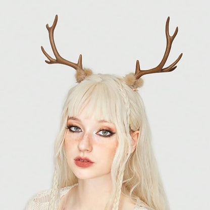 2PCS Clear Christmas Antler Hair Clip Festival Headwear For Woman Kids Bangs Taking Photo Shopping Travel Anti Slip Reindeer Antler Hair Clips Reindeer Hair Clips Reindeer Antler Hair Clips Kids Hair