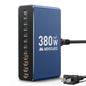 MEKIOJEO 12 Ports Aluminum Alloy 380W Charging Station Fast USB C Charger Block 65W Laptop GaN Charger for MacBook Pro/Air/iPad Pro/iPhone (Blue) - color: Blue