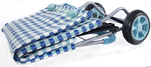 dbest products Trolley Dolly Shopping Grocery Foldable Cart Storage Mom, Blue Polka Dot - color: Blue Basket Weave, style: Cart