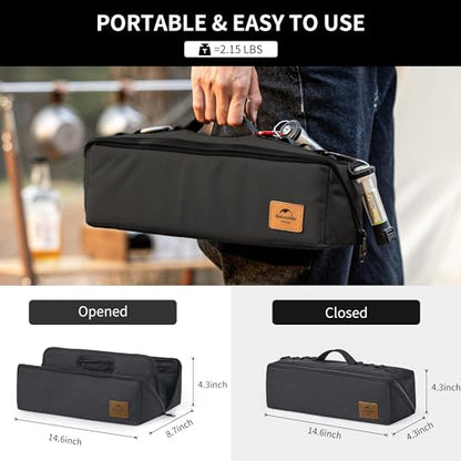 Naturehike Folding Tool Bag, Multifunctional Tool Storage Bag, Zippered Duffel Bag, Water Repellent Tool Origanizer - color: Night Black
