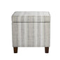 HomePop 18" Square Tufted Storage Ottoman - Gray Striped Pattern - color: Gray Striped Pattern