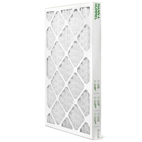 Mann+Hummel 16x24x2 MERV 8 Pleated HVAC AC Furnace Air Filters. Case of 12. (Exact Size: 15.38 x 23.38 x 1.75 Inches), white - style: 16 x 24 x 2