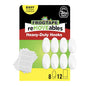 FrogTape reMOVEables Heavy Duty Wall Hooks - 8 Hooks and 12 Strips - Holds up to 3 lbs - No Damage - Easy to Remove & Reuse - Medium Wall Hook with Adhesive Strips - White (Pack of 8) - size: Pack of 8, style: Medium
