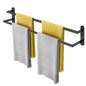 Double Towel Bar 32 Inch, Towel Racks for Bathroom, Wall Mount Bathroom Towel Holder, Stainless Steel Bathroom Towel Rack, Towel Rod Double Towel Hanger(Matte Black) - size: 32 Inch