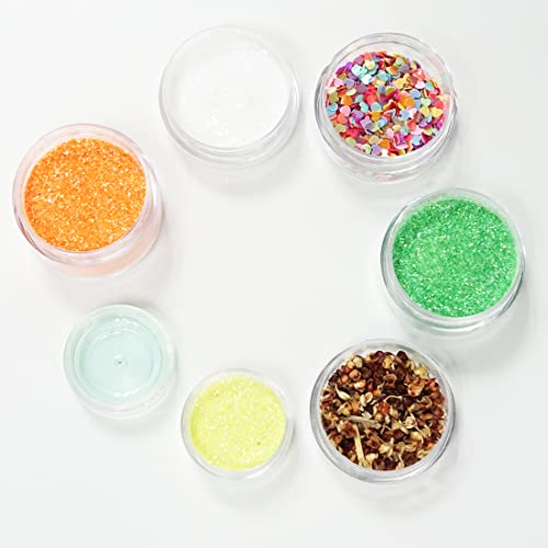 5 Gram Sample Containers with Lids, Mini Makeup Containers, Empty Plastic Travel Cosmetic Containers with Labels(50 Count, Pink Lid) - color: Pink