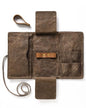 BS-VOG Waxed Canvas Tobacco Pouch for 2 Pipes, Smoking Tobacco Pipe Pouch with Foldable Stand, Smoking Case Bag Accessories Storage Organizer for Travel, Daily Use & Gift (Pipes Not Included)