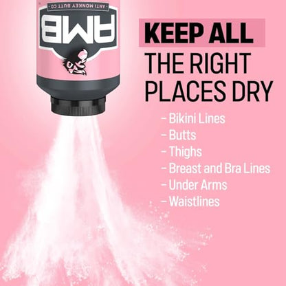 Anti Monkey Butt Body Powder for Women - Talc-Free Anti Chafing Powder for Sweat, Friction, & Itch Relief - Calamine Body Powder for Thigh Chafing, Skin Irritation, & Odor Control - 8 oz (2 Pack) - size: 8 Ounce (Pack of 2)