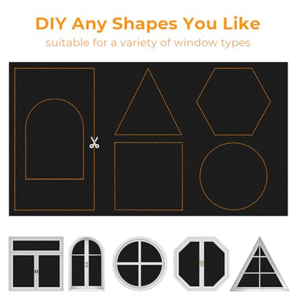 Temporary Blackout Window Cover, Portable DIY Window Blinds & Shades, Tool Free Install Curtains for Travel Use RV Dorm(58'' x 79'') - size: 58'' x 79'' (Pack of 1)