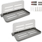 2 Pack RV Aluminum Folding Shelf for Travel Trailers, Floating Foldable Shelves Small Wall-Mounted Fold Up Down for Camper Accessories & Space-Saver, Bathroom Storage Organizer with Screws 11x5 inch