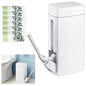 Bathroom Trash Can with Toilet,Slim Bathroom Trash Can,Toilet Brush and Holder Set,4.5 Liter / 1.2 Gallon Press Type Odor Proof rv Trash can,for Bathrooms, RVs, Small Spaces