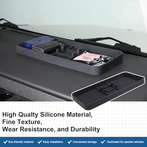 Center Console Dash Storage Tray Compatible with Ineos Grenadier 2020-2024 Accessories Non-Slip Dashboard Tray Dash Storage Box Console Tray Phone Key Organizer Container (12inch* 5.5inch) - size: Large