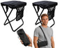 2 Pack 2-in-1 Folding Chair & Backpack Chair – Portable Stool with Storage & Adjustable Strap, Heavy Duty 265LBS Small Folding Chair for Outdoor Camping, Fishing, & Hiking