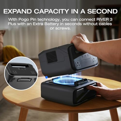 EF ECOFLOW River 3 Plus Portable Power Station Extra Battery EB300, 286Wh Expansion LiFePO4 (LFP) Battery with 10-Year Lifespan, Built-in 140W USB-C Port for Charging/Discharging, Use Independently - style: River 3 Plus EB300