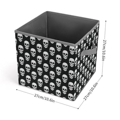 Skull Pattern Foldable Storage Box with Handle Organizer Containers for Home Office Clothes Office Supplies - color: style-5-1