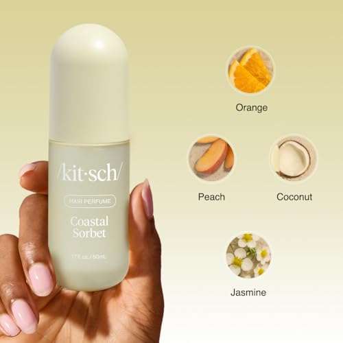 Kitsch Hair Perfume for Women- Coastal Sorbet | Clean, Deodorizing & Patented Odor-Eliminating Technology Hair Spray & Body Mist- Freshen Hair, Body & Pillows- Orange Zest & Creamy Coconut Scent- 50mL - size: 1.7 Fl Oz (Pack of 1)