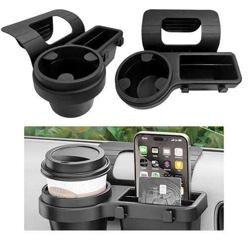 2 PCS Car Window Multifunctional Storage Organizer, Vehicle Door Side Hanging Storage Rack with Cup Holder, Auto Window Mount Organizer for Cell Phone Earphone Key Water Cup - color: Small, 2PCS