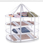 4-Tier Folding Sweater Drying Rack Mesh Clothes Hanging Foldable Sweater Dryer Portable Clothes Drying Rack for Flat Knitwear Laundry T-Shirt Swimsuit Delicates (1 Pack)