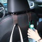 JEYODA Flexible PU Vehicle Storage Hanger, Multifunctional Headrest Hooks for Purses, Bags and Car, Home (Brown) - color: Brown