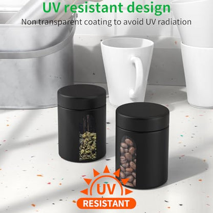 Glass Storage Jar (6 oz), 3 Pack Premium Smell Proof Visual Container with Child Resistant Cap, Small Waterproof Bottle Multipurpose Container for Coffee Teas Herbs Spices(180ml) - size: 3 Pack 6 oz