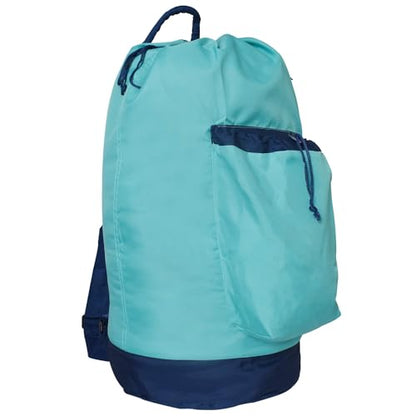 VividPaw Laundry Bag Extra Large Heavy Duty, Laundry Backpack for College students, Travel Laundry Bags with Adjustable Strap, Dirty Clothes Hamper, College Dorm Room Essentials (Blue) - color: Blue