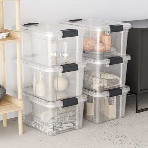 Superio 2.3 Qt Clear Plastic Storage Bin with Lid, Non-Toxic, BPA Free, Odor Free, Organizer Storage Box, Stackable Plastic Tote for Home, Garage, School, and Office, Small - size: 2.3 Qt
