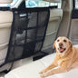 Dog Car Net Barrier,9-Grid Reinforced,Easy Install | Double mesh with zipper storage,Universal fit for SUVs, sedans & trucks,Breathable for AC flow,Keeps dogs safely in back.