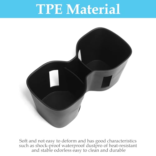 Front Cup Holder Compatible with Honda 2023-2025 2026 CRV Accessories (Include HEV) TPE Material Front & Rear Insert Center Console Organizer - color: for Honda 2023-2026 CRV (Front)