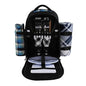 apollo walker Picnic Backpack Bag for 2 Person with Cooler Compartment, Detachable Bottle/Wine Holder, Fleece Blanket, Plates and Cutlery Set - color: Black1, size: 2 Person