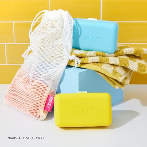 BRIXY Beauty Bar Travel Case Set – 3 Pack Soap Bar Travel Containers, Leakproof Portable Soap Holder, Durable Silicone, Magnetic Seal, TSA Friendly (Yellow, Blue, Orange) - color: Yellow, Blue, Orange