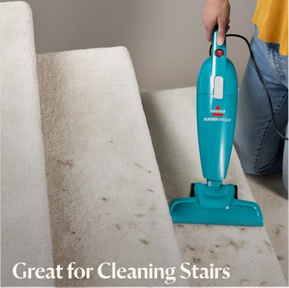 Bissell 2033 Featherweight Stick Lightweight Bagless Vacuum and Electric Broom with Crevice Tool for Hard Floors and Carpets, Blue - style: Blue