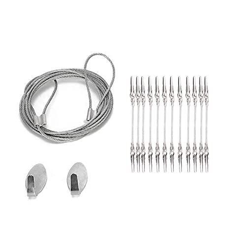 TFu Wall Hanging Photo Display, DIY Picture Photo Frame String with 12 Clips for Hanging Photos Notes and Artworks (Adjustable Alligatory Clip) - size: Adjustable Alligatory Clip
