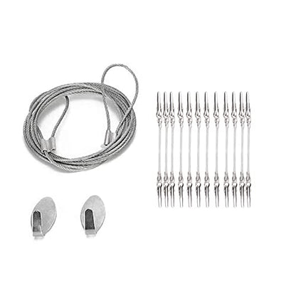 TFu Wall Hanging Photo Display, DIY Picture Photo Frame String with 12 Clips for Hanging Photos Notes and Artworks (Adjustable Alligatory Clip) - size: Adjustable Alligatory Clip