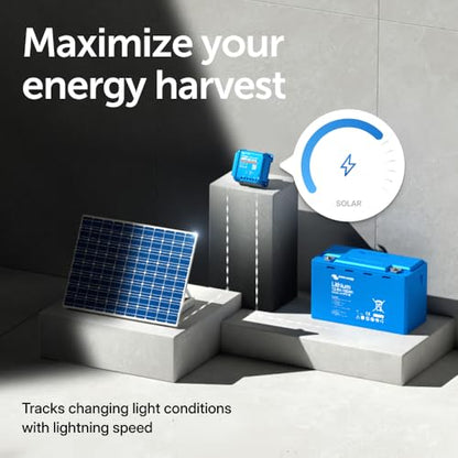 Victron Energy SmartSolar MPPT Solar Charge Controller (Bluetooth) - Charge Controllers for Solar Panels - 100V, 15 amp, 12/24-Volt - style: 100V, 15A