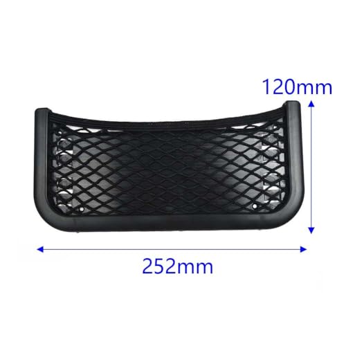Elastic Storage Organizer Pocket for RV Van Caravan Cargo Area - 252x120mm - 2 Count with for Mounting Hardware