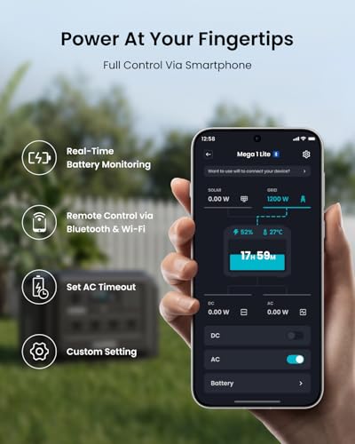 OUPES 2000W Solar Generator Kit Mega 1 Lite with 240W Solar Panel, 1024Wh LiFePO4 Power Station, 46 Min Wall Fast Charge, 140W PD, High-Efficiency Solar Power System for RV, Van Life, Overlanding - style: MG1 Lite+240W Panel