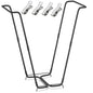 Outdoor Trash Bag Holder Metal Garden Trash Bag Holder for Yard Waste Stand Holds 30-45 Gallons Leaf Bag Holder with 4 Clips for Leaves Camping Lawn Party Weeding Yard Gardening（1pcs+4clips） - color: 1pcs+4clips