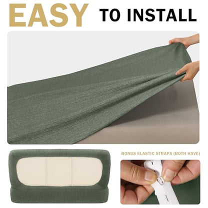 Waterproof RV Dinette Cushion Covers - Stretch Seat Slipcover, Washable RV Couch Cover Designed for Camper Car Bench (Sofa 1 Backrest Cover & 1 Bench Cover, Green) - color: Green, size: Sofa 1 Backrest Cover & 1 Bench Cover