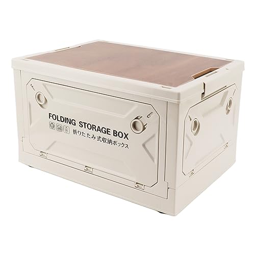 van Storage Collapsible Camping Storage Box - Pulley Design 5 Sides Opening Camping Folding Bins for Car Outdoor - Green (White S) - color: White S