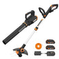 WORX 20V 12" Cordless String Trimmer & 360 CFM Leaf Blower Combo, 2 Batteries & Charger Included, WG928 - style: 12" Trimmer & 360 CFM Blower