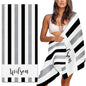 MeMoShe Personalized Beach Towel with Name Custom Microfiber Kids Beach Towels Sand Free Quick Dry Pool Towel Blanket Stripes Print Beach Towels for Adults 30x60 Inch - color: Multi-color 22