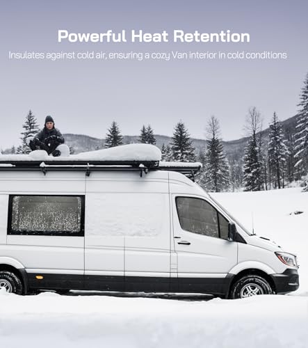Extra-Thick Crew Window Cover for Ram Promaster,2014-2026,Cold Weather Essentials,Magnetic Direct Fit Driver Side,Insulated, AllSeasonGuard Pro - color: Gray - Pro, size: Crew Window