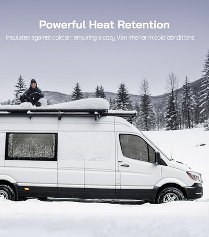 Extra-Thick Crew Window Cover for Ram Promaster,2014-2026,Cold Weather Essentials,Magnetic Direct Fit Driver Side,Insulated, AllSeasonGuard Pro - color: Gray - Pro, size: Crew Window
