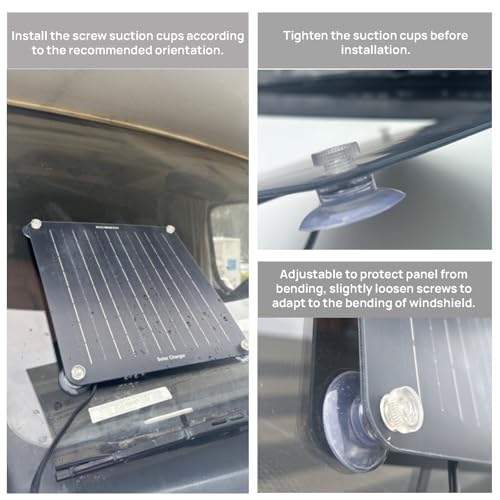 ECO-WORTHY Upgraded OBDII 10W Solar Battery Trickle Charger Maintainer-12V Waterproof Solar Panel Trickle Charger Kit with Portable Stand for Car Truck Boat Mower RV Trailer ATV Marine Battery - size: 10W