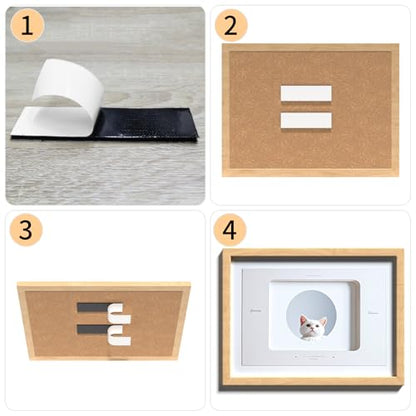 BKSAI 12 Sets 1x4 Hook & Loop Strips with Adhesive, Heavy Duty Hook and Loop Tape Sticky Back for Home, Office, Workshop
