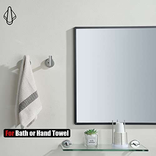 JQK Bathroom Hardware Towel Bar Set, 5-Piece Bath Accessories Set Polished Chrome Wall Mount Includes 24 in Towel Bar, 9 in HT Bar, TP Holder, Towel Hook x 2, BAS105-CH - color: Chrome