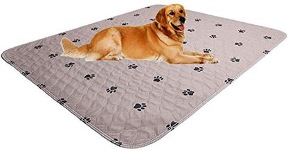 Washable Dog Pee Pads with Puppy Grooming Gloves,Puppy Pads,Reusable Pet Training Pads,Large Dog Pee Pad,Waterproof Pet Pads for Dog Bed Mat,Super Absorbing Whelping Pads - size: 34x36 Inch (Pack of 2)