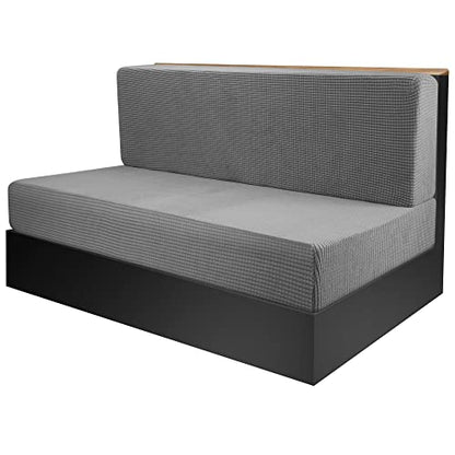 Tlswshsy RV Dinette Cushion Covers-Stretchable Loveseat Sofa Furniture Protector -Elastic Camper Cushion Slipcoversfor RV Camper Car Bench (Grey) - color: Grey