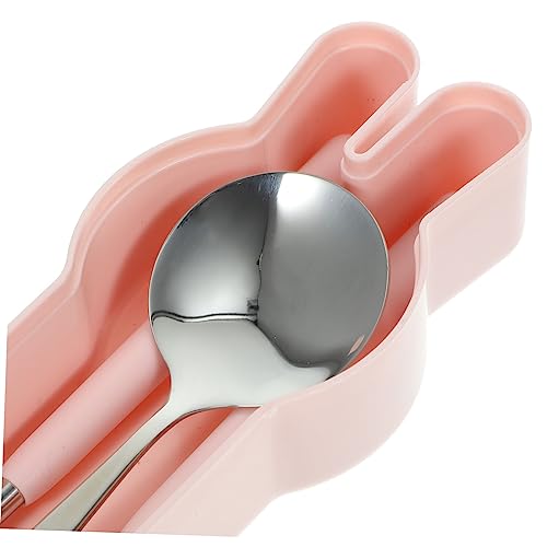 Ciieeo Portable Tableware Set with Spoon and Chopsticks in Case Reusable Cartoon Utensils for Travel Outdoor Dining Lunch Box 8.18In