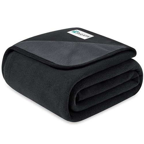 PetAmi Waterproof Dog Blanket for Couch, Pee Proof Reversible Cat Blanket for Sofa Bed Furniture Protector, Soft Fleece Washable Pet Throw for Dogs Cats Puppies Kittens, 60x80 Black Gray - color: Black/Gray, size: X-Large (60x80)